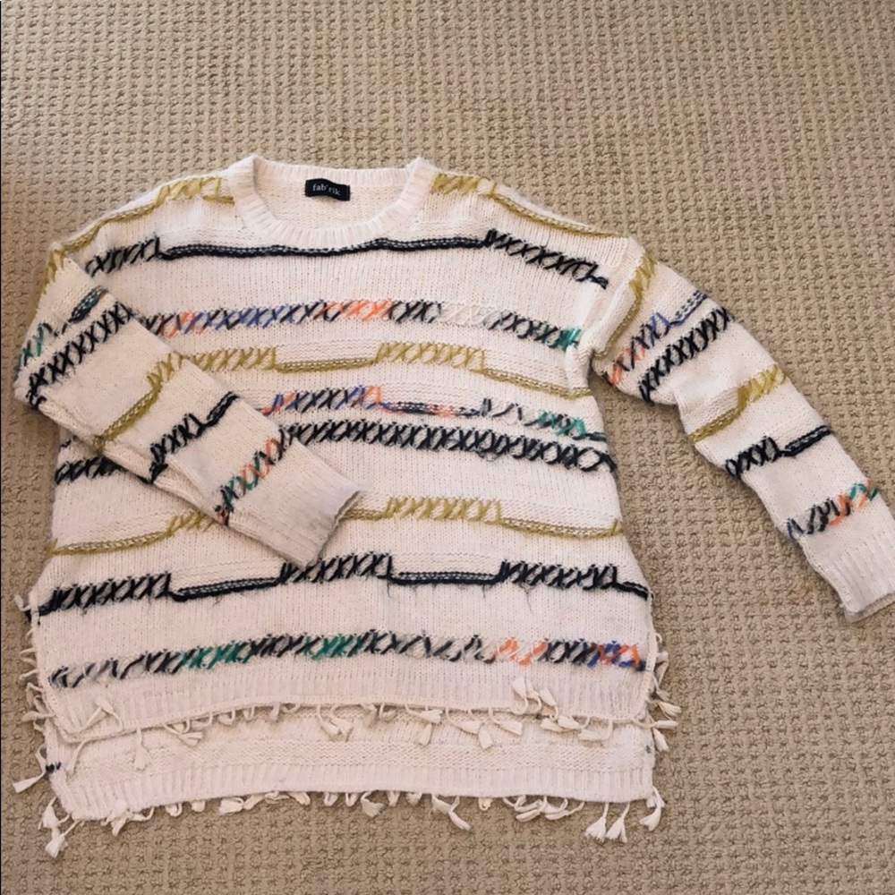 oversized stitched fab’rik sweater